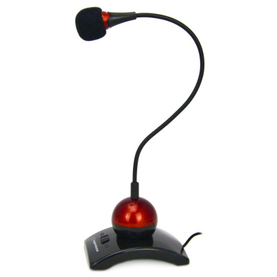 Esperanza Stolní mikrofon CHAT, červený EH130