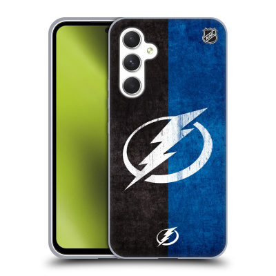 Silikonové pouzdro na mobil Samsung Galaxy A54 5G - NHL - Půlené logo Tampa Bay Lightning (Silikonový kryt, obal, pouzdro na mobilní telefon Samsung Galaxy A54 5G s licencovaným motivem NHL - Půlené l