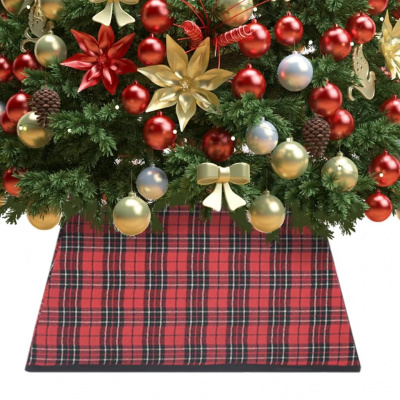 Petrashop Podložka pod vánoční stromek červená a černá 48 x 48 x 25 cm Červená 331306