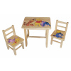 ČistéDřevo Dřevěný dětský stoleček s židličkami - Medvídek Pú