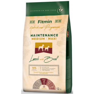 Fitmin Dog Lamb with Beef Medium/Maxi Maintenance 2x12kg