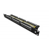 Solarix Patch panel 24x RJ-45 Cat6 UTP s vyvazovací lištou 1U SX24L-6-UTP-BK-N, SX24L-6-UTP-BK-N