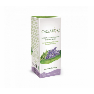 Organyc - Sprchový gel pro citlivou pokožku a intimní hygienu s levandulí, BIO 250 ml