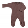 Overal kojenecký na spaní "RIB" MKcool MK2343 čokoládově hnědý 50 (Overal dlouhý rukáv/nohavice)