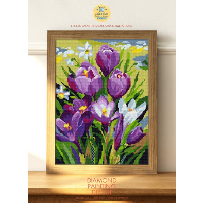 Awesome studio AW-DS967 Crocus Galanthus Narcissus Flowers