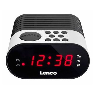 Lenco CR-07 bílá / FM rádio / Hodiny / Alarm / LED displej (CR07 WHITE)