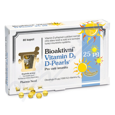 Pharma Nord Bioaktivní Vitamin D3 D Pearls 80 kapslí