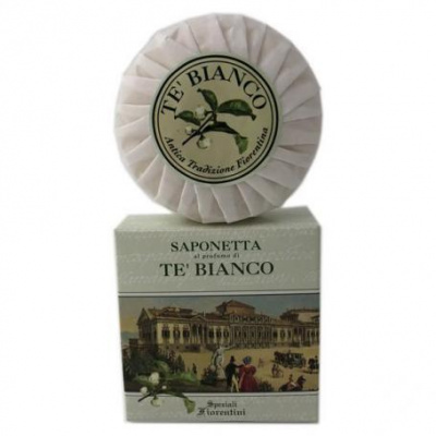 Derbe - Přírodní plisované mýdlo s vůní bílého čaje 100 g (Speziali Fiorentini - Te bianco saponetta 100 g)