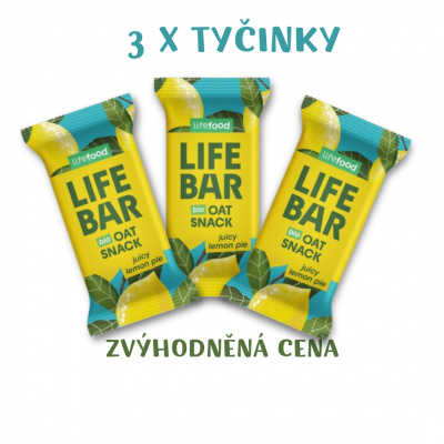 Lifefood Lifebar - tyčinka Oat snack citronový 3x40 g BIO 120 g