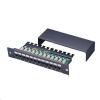 10" Patch panel XtendLan 12port, STP, Cat5E, krone, černý PP0-12C5E-LSA-HG