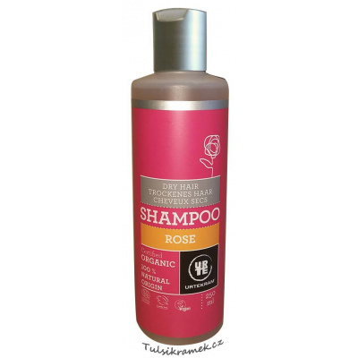 Urtekram Šampon růžový na suché vlasy 250 ml Bio, Veg