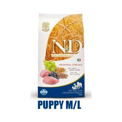 N&D Low Grain DOG Puppy M/L Lamb & Blueberry 2,5kg