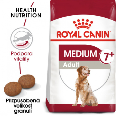 ROYAL CANIN Medium Adult 7+ granule pro dospělé stárnoucí střední psy Hmotnost (g/kg): 15kg granule pro dospělé stárnoucí střední psy