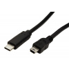 InLine USB 2.0 kabel miniUSB 5pin B(M) - USB C(M), 2m, černý