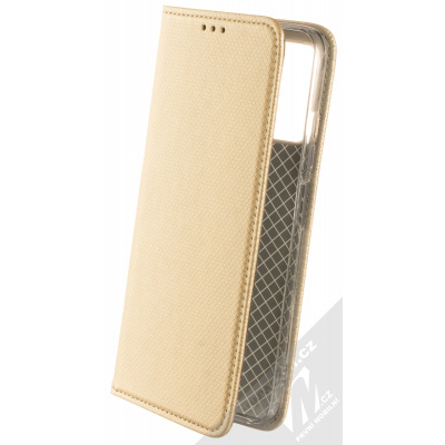 1Mcz Magnet Book flipové pouzdro pro Xiaomi Redmi Note 10 5G, Poco M3 Pro zlatá (gold)
