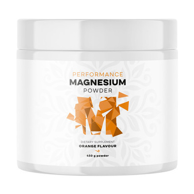 Performance Magnesium Powder Pomeranč (hořčík bisglycinát), nová méně sladká verze, 450 g
