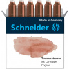 Schneider, náhradní náplně do pera (bombičky), mix barev, 6 ks Barva: Cognac