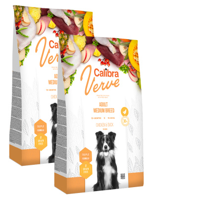 Calibra Dog Verve GF Adult Medium Chicken&Duck 2 x 12kg