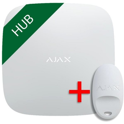 SET Ajax Hub white + Ajax SpaceControl white AJAX7561_darek