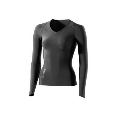 Skins Bio RY400 Womens Graphite Top Long Sleeve S-A (A shaped); Šedá kompresní oblečení