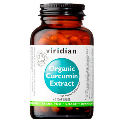 Viridian Organic Curcumin Extract - 60 kapslí