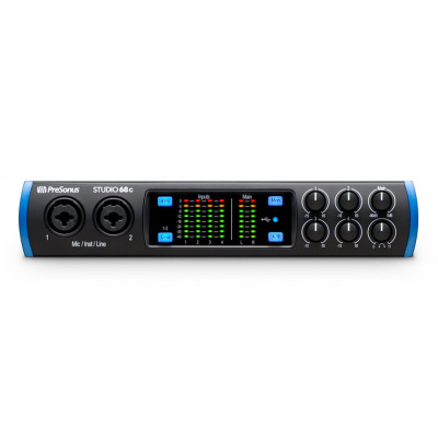 PreSonus Studio 68c (USB-C zvuková karta, 24-bit/192kHz, 4in/4out, S/PDIF, MIDI, Studio One Artist)