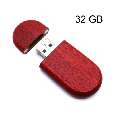 Woodrow Dřevěný USB flash disk 32GB - Redwood - dřevo