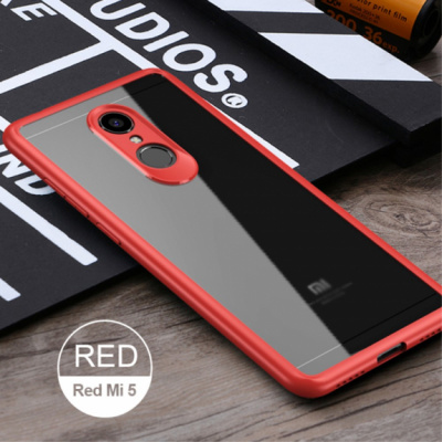 Ipaky ochranný kryt z kombinace TPU a plexiskla pro Xiaomi Redmi 5 - červený - možnost vrátit zboží ZDARMA do 30ti dní