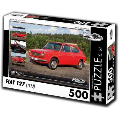 Puzzle Retro-auta Puzzle č. 67 Fiat 127 (1973) 500 dílků (8594047726679)