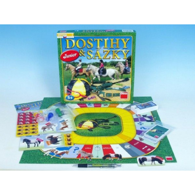 Dino Dostihy a sázky junior společenská hra v krabici 29,5x29,5x4,5cm