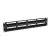 Solarix 19" Patch panel 48 x RJ45 CAT5E UTP 150 MHz černý 2U, SX48-5E-UTP-BK