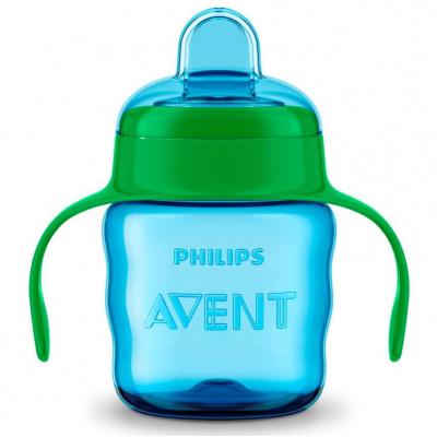 Philips AVENT hrneček pro první doušky Classic 200 ml s držadly Modrý
