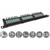 19'' patch panel Solarix 24xRJ45 CAT5E UTP s vyvazovací lištou černý 0,5U SX24HD-5E-UTP-BK 24000144