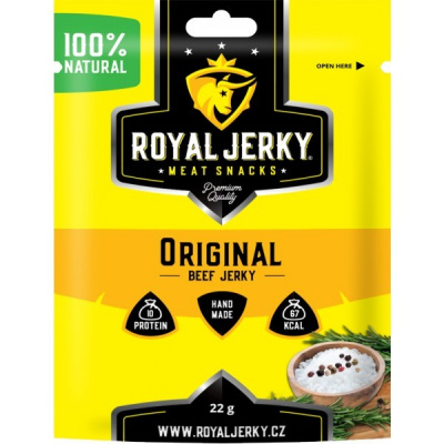 Sušené maso hovězí Royal Jerky - 22 g, cheezy cheese Velikost: 22 g, Barva: barbecue