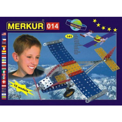 Teddies | Stavebnice MERKUR 014 Letadlo 10 modelů 141ks v krabici 26x18x5cm
