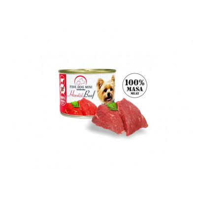 Fine Dog MINI Exclusive konzerva pro psy hovězí 100% masa 200g