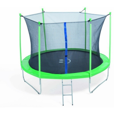 FIT-CENTER Trampolína 305 cm s bezpečnostní sítí + schůdky