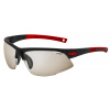 Sportovní cyklistické brýle R2 RACER fotochromatické Barva rámu: černý, červený/matný, Barva čoček: fotochromatická hnědá do šedé