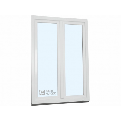 knipping plastové balkonové dveře - 70 ad, 1500x2200 mm, o os klapačka,  bílá/bílá otevírání: pravé – Heureka.cz