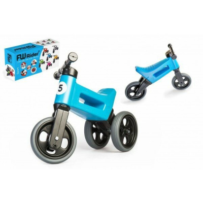 Teddies Funny Wheels Sport 2v1 modrá s gumovými koly