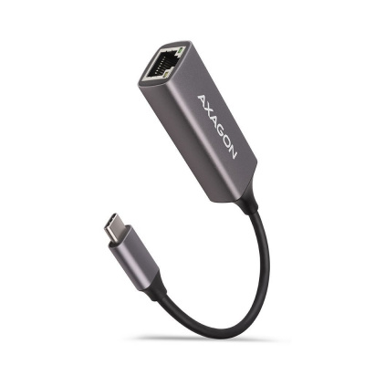 Síťová karta AXAGON ADE-TRC, USB-C>GLAN, Metal Gray (ADE-TRC)