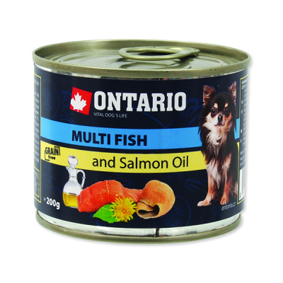 ONTARIO konzerva mini multi fish and salmon oil 200g