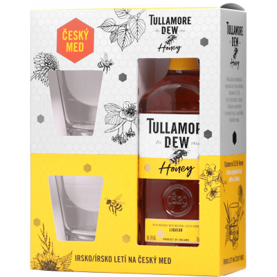 Tullamore Dew Honey + 2 sklenice 35% 0,7l (darčekové balenie 2 poháre)