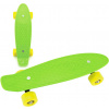 Skateboard dětský pennyboard zelený 43cm plastové osy žlutá kola - 58417