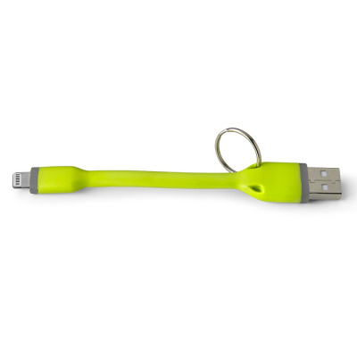 Přívěšek na klíče CELLY USB kabel s konektorem Lightning, 12 cm, zelený