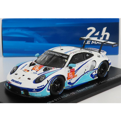 Spark-model Porsche 911 991-2 4.2l Rsr-19 Team Project-1 N 56 24h Le Mans 2021 E.perfetti - M.cairoli - R.pera 1:43 Bílá Světle Modrá