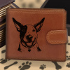 Kožená peněženka s motivem pro milovníky psů s obrázkem pejska - Anglický bulteriér Pánská hnědá peněženka Enzo