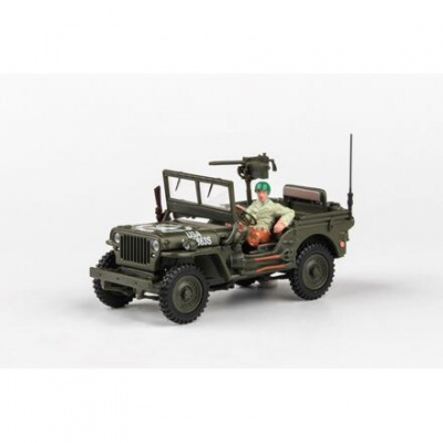 Abrex Cararama Ton Military Vehicle With Gun US Version 2 1:4 1:43