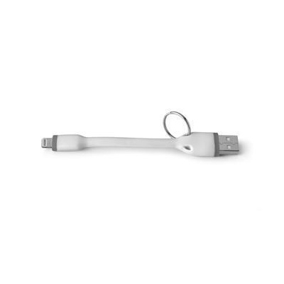 Přívěšek na klíče CELLY USB kabel s konektorem Lightning, 12 cm, bílý