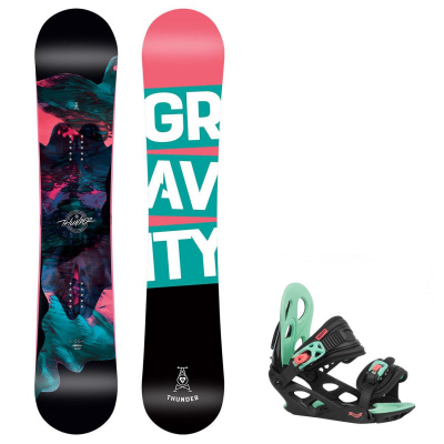 Gravity snowboards Snowboard komplet Gravity Thunder junior + vázání G1 jr Velikost: 130 cm, Velikost vázání: M